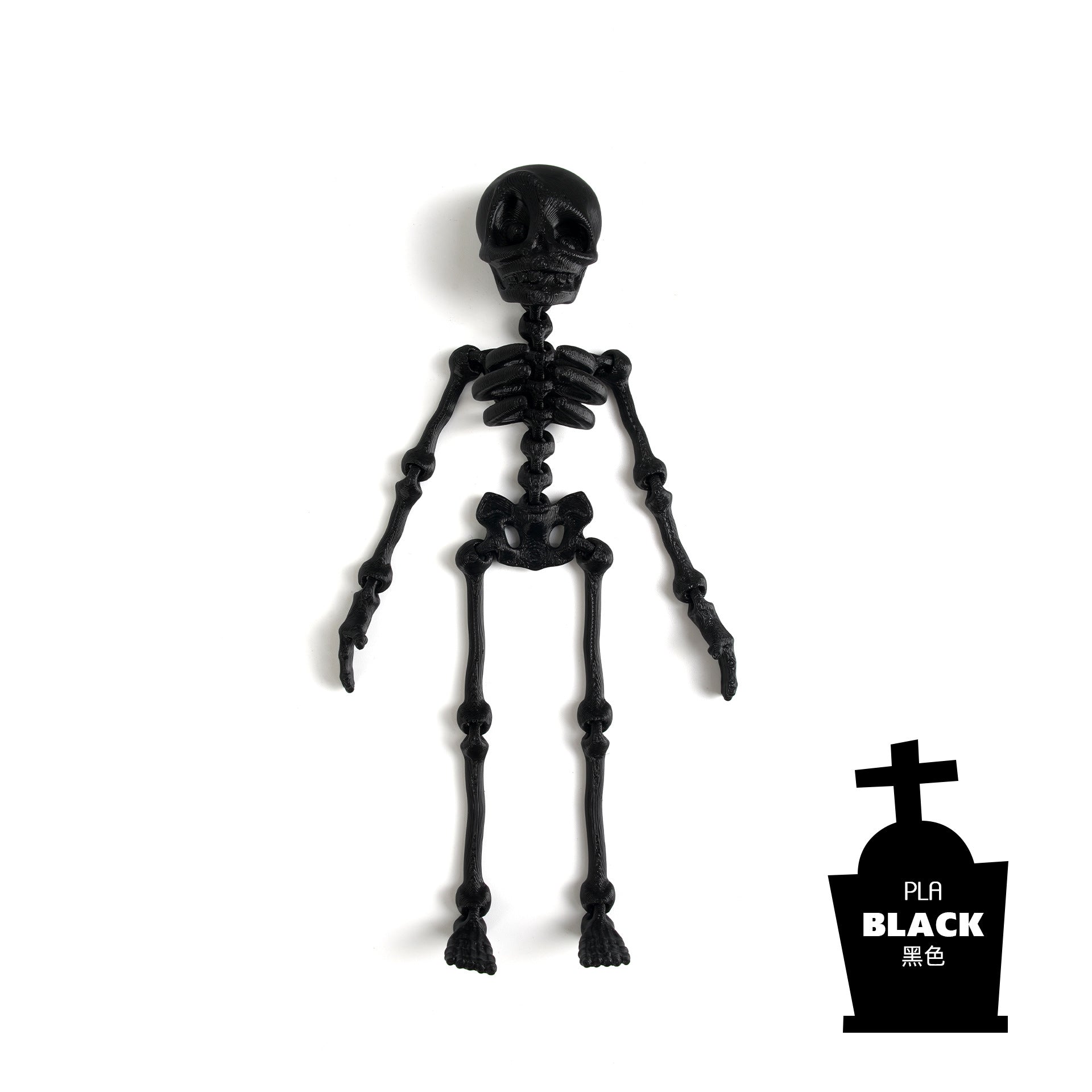 Wholesale 3d printing luminous joint movable skull little toy dancing ornaments